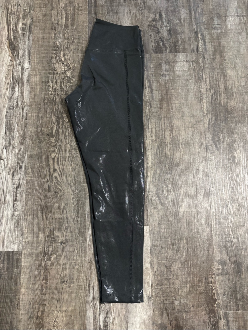 PINK Victoria's Secret Black High-Rise Shimmery Leggings